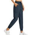 European and American popular new style customizable solid color ladies casual laminated wide-leg sports pants